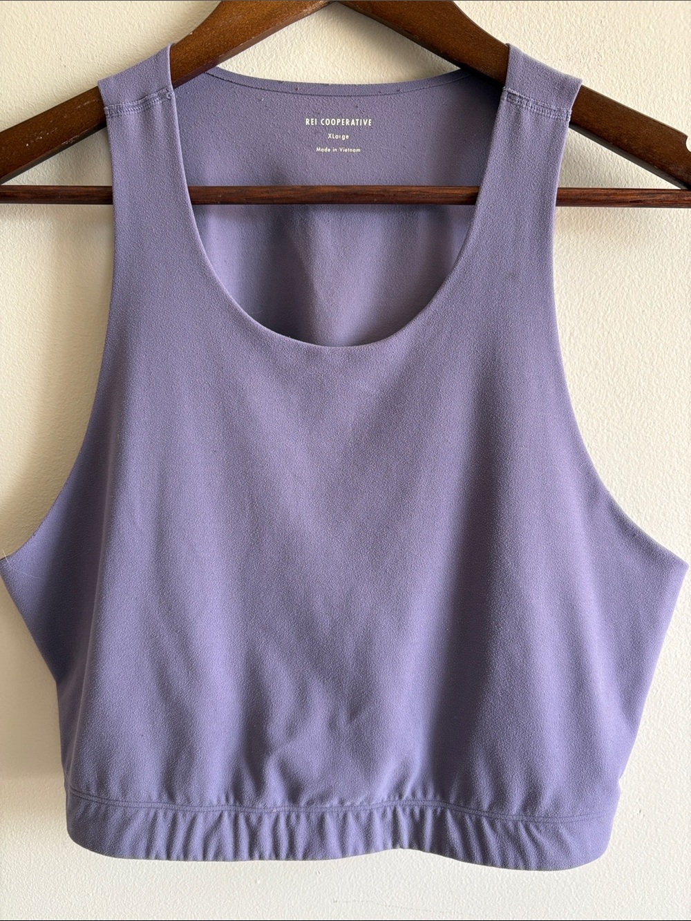 REI Co-op Purple Longline Sports Bra Crop Tank XL Athleisure Yoga Activewear